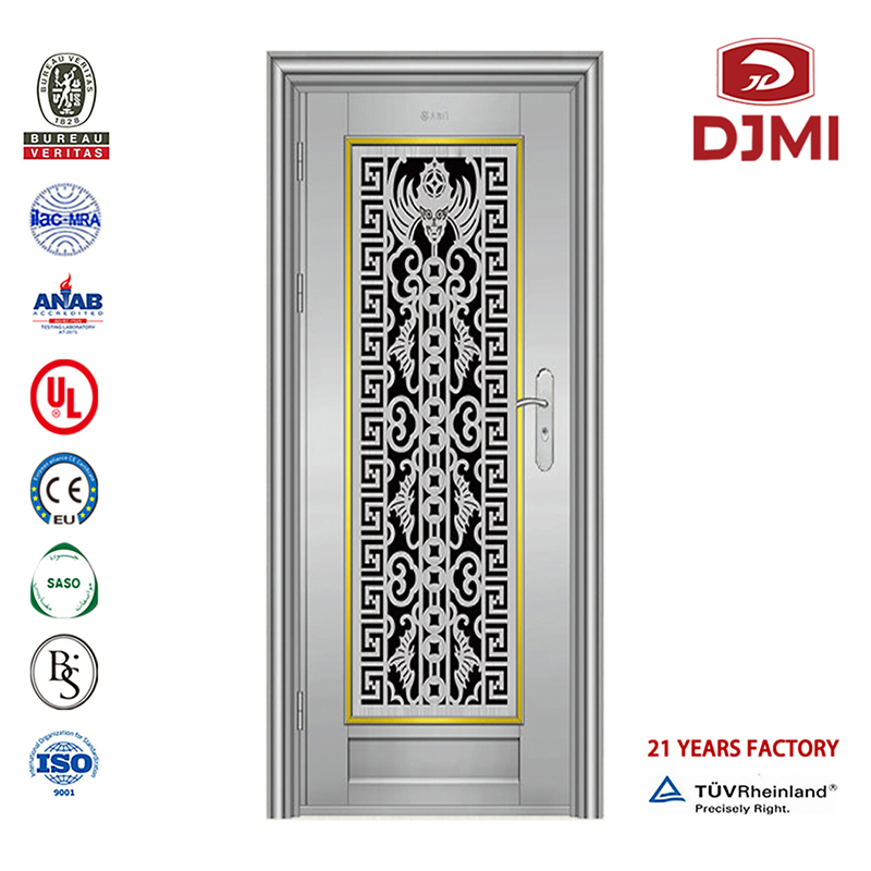 Fabbrica cinese Design semplice Importatore Cina 304 Porte di sicurezza SS e finestre Serratura in ferro zincato Appartamento Porta principale Porta in acciaio inossidabile Design Ss304 di alta qualità Made in China Doppia porta in acciaio inossidabile con serratura