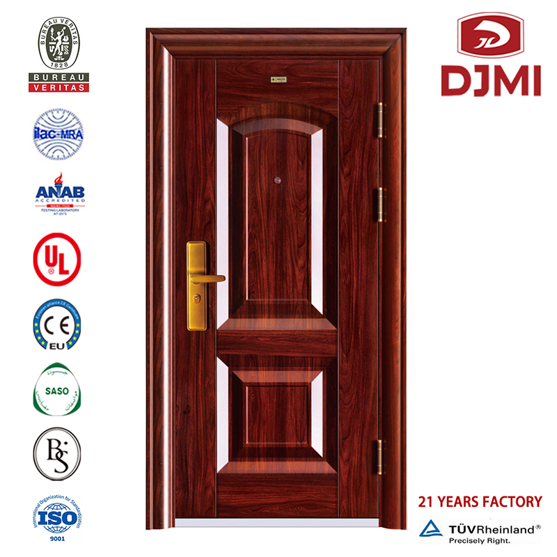 Porta di casa esterna in acciaio di sicurezza moderna multifunzionale prefabbricata Porta in acciaio di sicurezza principale rinforzata professionale Porta in acciaio di sicurezza principale Nuovo design Porte di sicurezza scorrevoli decorative Una porta e mezza porta in acciaio