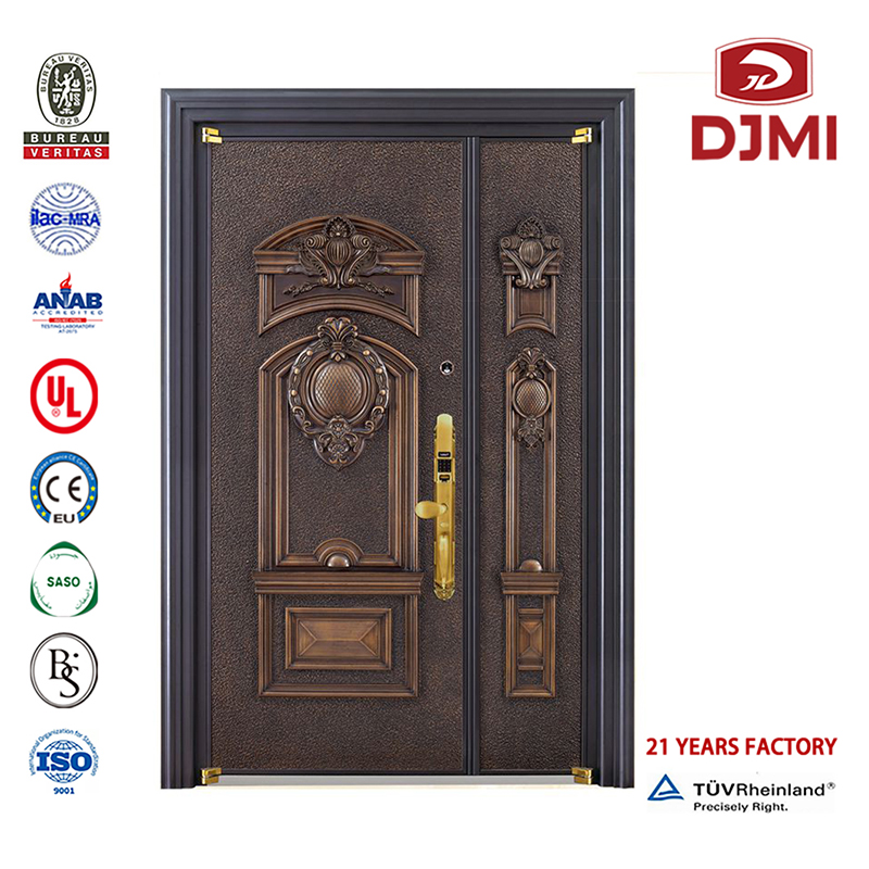 Nuove impostazioni Colori di rame di alta qualità Anti Theft interno acciaio Porte di sicurezza unico blindato della fabbrica cinese Photos Doo Design High Quality Steel Security Doors Residential Armoured Wooden Door