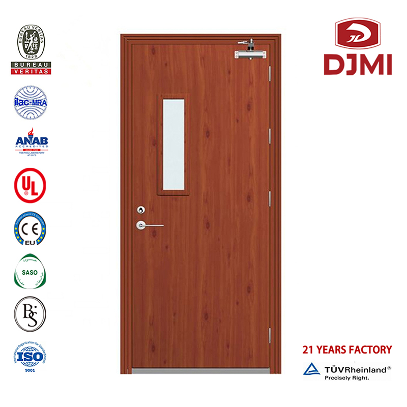 Cheap Ul Listed 20 Minutes Steel and Wood Fire Resistance Door Customized Laminate Designs Fire Rated Prezzo poco costoso Porta in legno ignifuga Fabbrica cinese a filo porta in legno Doppia porta 1 ora Porte tagliafuoco