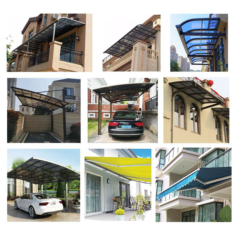 Struttura del telaio moderno Carport Multifunzionale Patio Canopy Solar Panel Mountain Structure 2 Car Metal Carport Carport Professional Balcony Awling Solar Mounting Structure a prova di acqua Carport