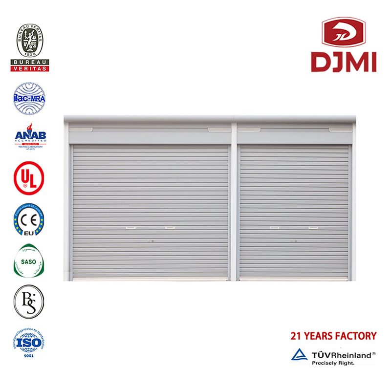 Professional Alluminio Verticale Produttore Rolling Miglior Elettrico Su e Sopra Porte di Garage Nuovo Design Polvere di rivestimento automatico Porta Roller Garage Porte di marca Elettrico Roller Shutter Utilizzato Vetro Esterno Commerciale