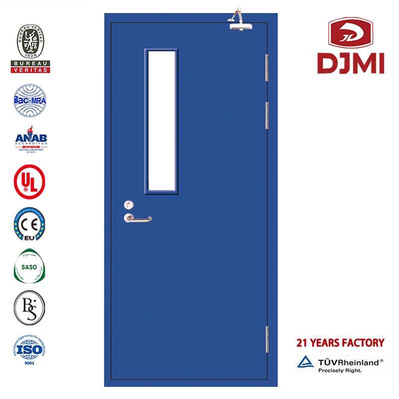 Porte Intertek Europe Bs e En Approved Exit Hollow Metal Steel Doppia porta tagliafuoco Nuove impostazioni Sicurezza a filo Porta di uscita antincendio in acciaio Ul Acciaio di uscita di fabbrica cinese Porta ignifuga super laminata a freddo in acciaio di buona qualità Porte tagliafuoco