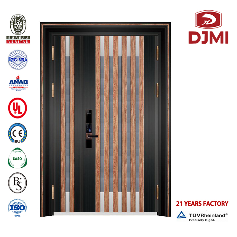 Porta Israel Security Apartment Armoured Door Personalizzata Doppia Swing Wood Anti-Theft Cina Made Security Armored Doors Mosaic Design Steel Wooden Armoured Door New Settings Armored Wood Exterior Security Armoured Steel Entry Door