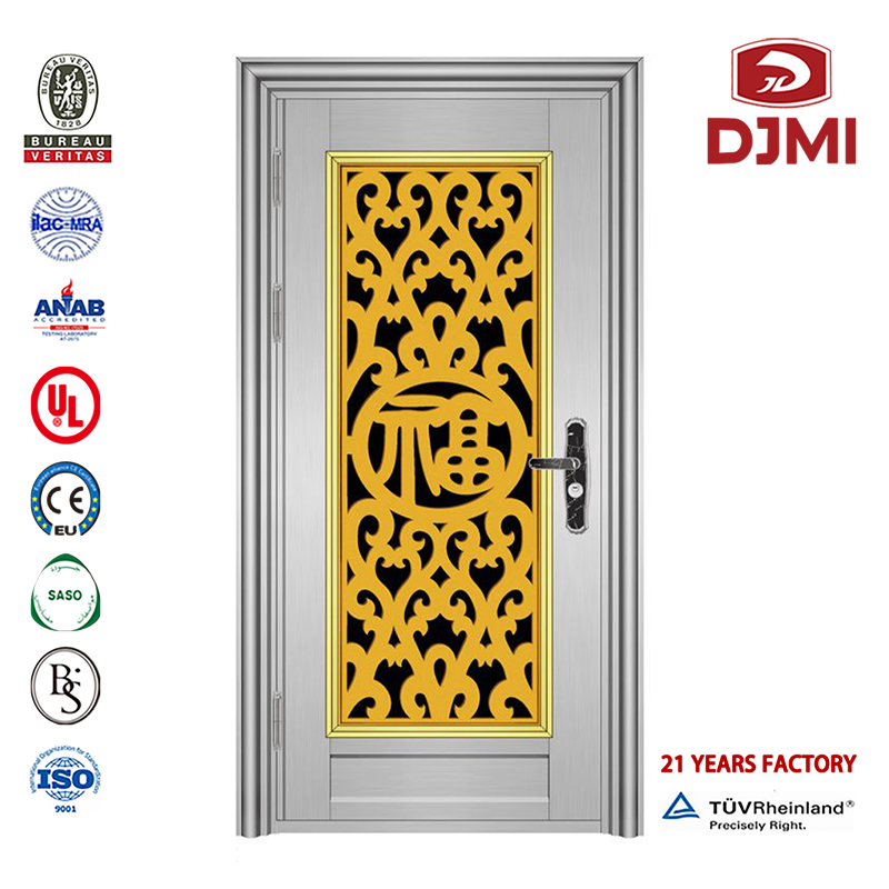 Porte esterne Designs Top Quality Stainless Steel Entry Door Economic Exterior Security Door Prezzi all'ingrosso Entry Stainless Steel House Doors Personalizzata Sus 304 Porte commerciali Doppie porte in acciaio inossidabile Porta di vetro