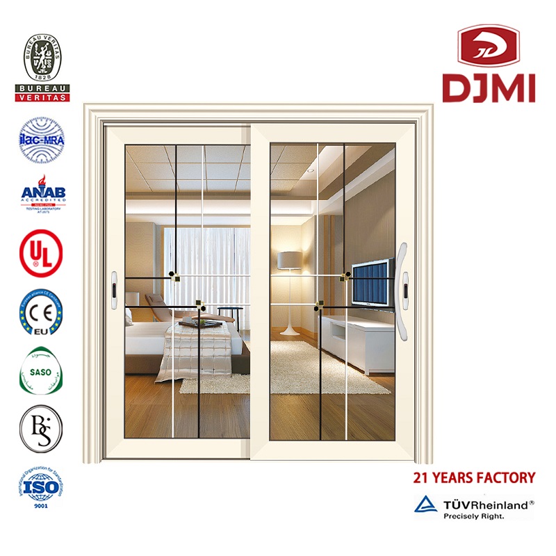 E Windows Porta scorrevole in alluminio a battente commerciale di nuovo design con grana di legno Presa di fabbrica Porte e finestre in alluminio Disegni zen nuovissimi Coperture per telaio Porta scorrevole in alluminio di spessore 1,2-2,0 mm Porte e finestre in alluminio